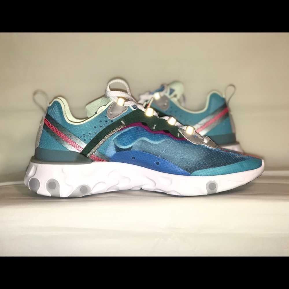 Nike Men React Element 87 Royal - Picture 2 of 7